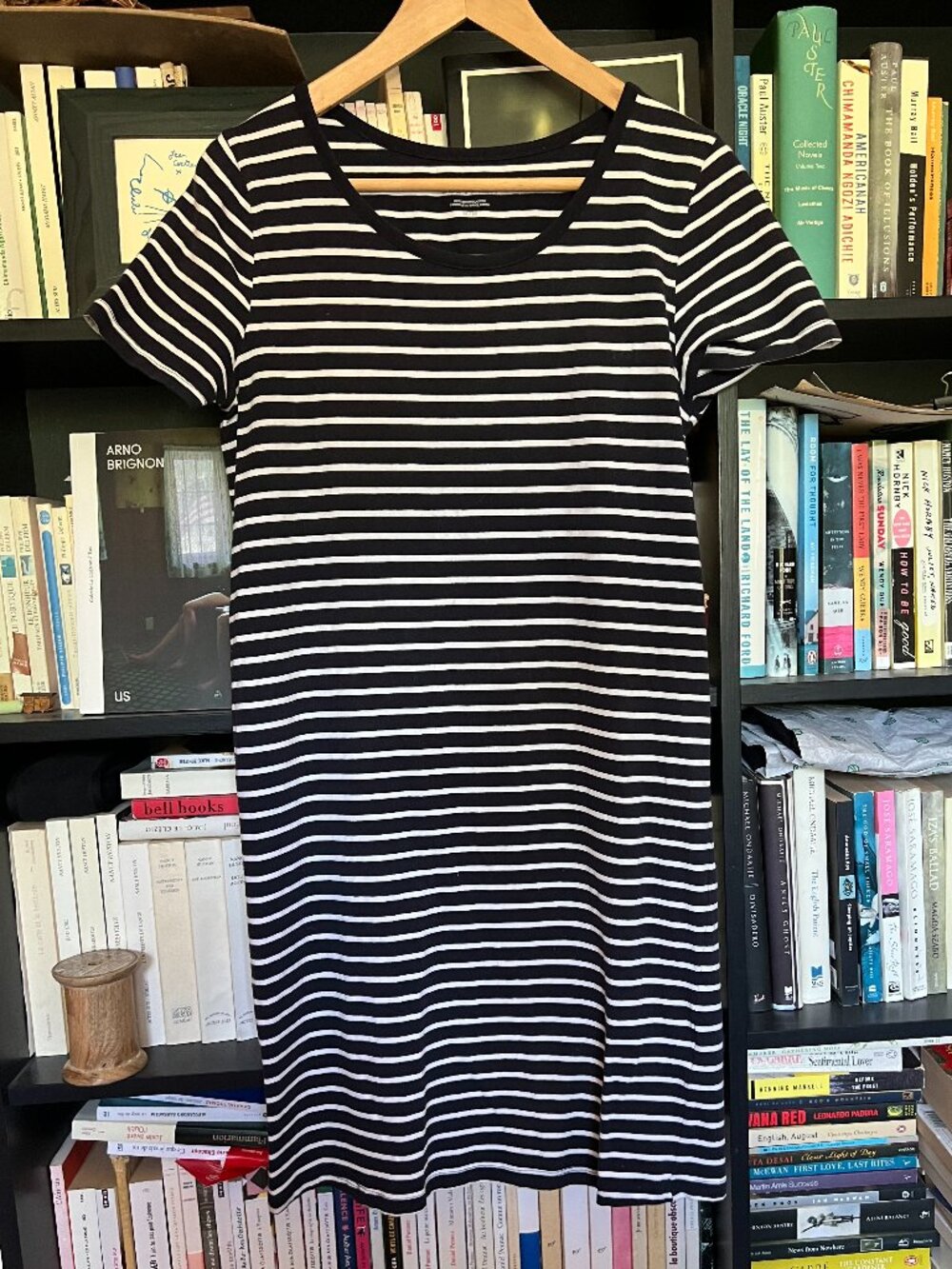 Nautical striped tshirt dress, size M